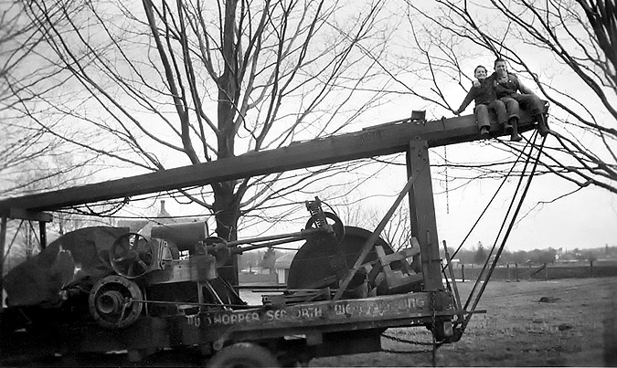 Bailing a well with wooden rig and tractor