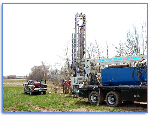 Municipal well drilling rig