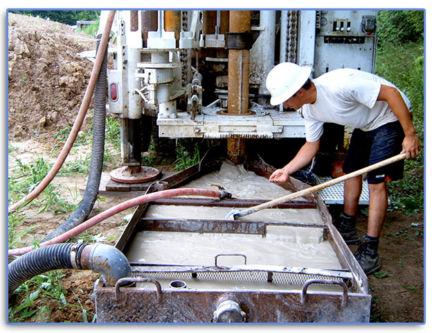 Drilling a domestic water well
