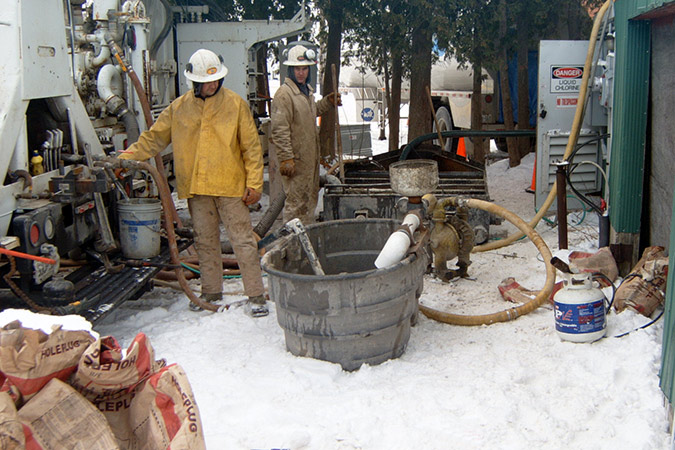 Abandoning a municipal well in a pump house