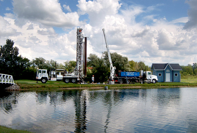 Drill cuttings removed from back of rig